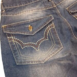 Vintage Chams Jeans Mens 36 X 31‎ Dark Wash Skater Grunge Goth Streetwear Y2K